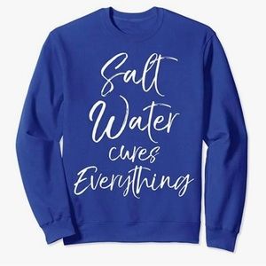 NWOT, Blue ocean theme sweatshirt - large